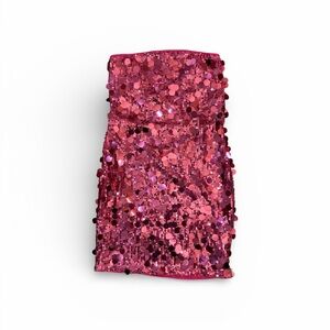 NWT Pink Sequin Strapless Strappy‎ Sexy Open Back Party/Dance Dress
